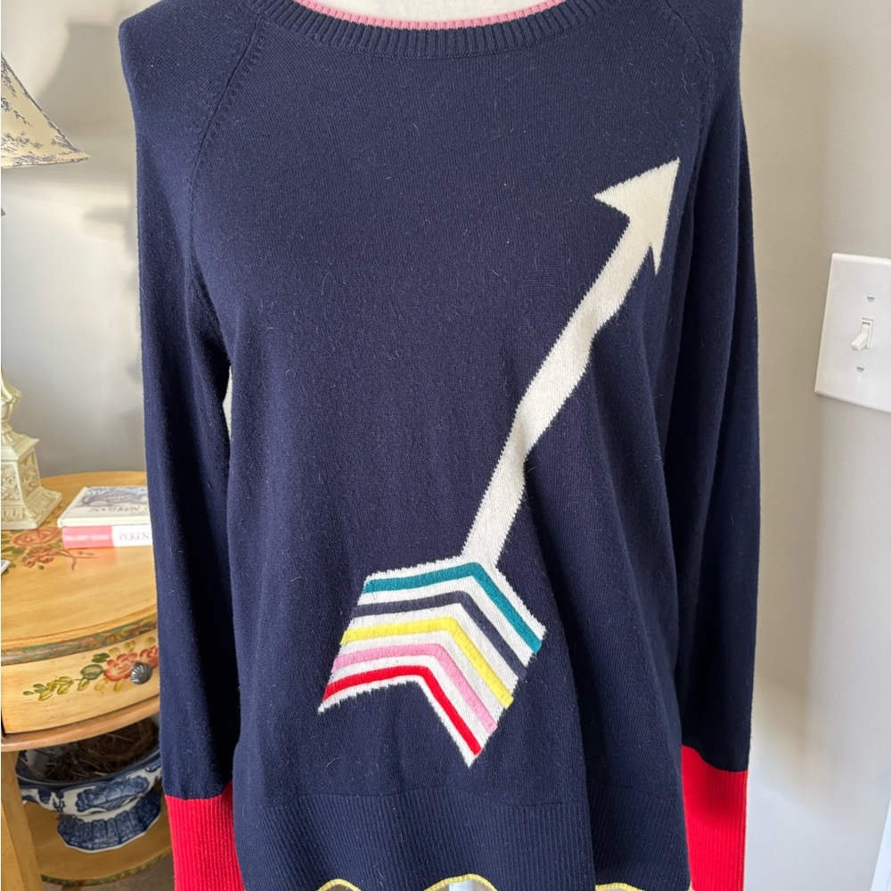 Boden brand long sleeve navy embroidered sweater